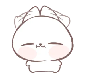 😐 gato, fofo, kawaii, animal, desenho animado, adesivo whatsapp sticker