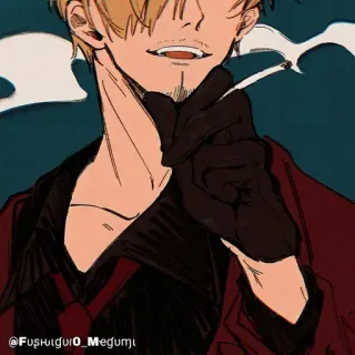 🚬 @Fushiguro_Megumi Anime, Fumar, Personaje, Cigarrillo, Ilustración, Arte whatsapp sticker