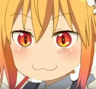 😏 Tohru Miss Kobayashi's Dragon Maid Anime, Dragon, Mignon, Kawaii, Mème, Drôle, Tohru whatsapp sticker