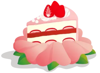 🍓 taart, aardbei, dessert, zoet, gebak, eten telegram sticker