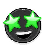 🤩 smiley, star eyes, happy, emotion, emoji, face telegram sticker