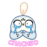 🤩 СПАСИБО dziękuję, słodkie, anime, królik telegram sticker