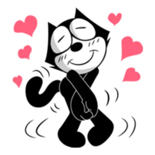 😍 Dibujo animado, Corazón, Amor, Lindo, Sonriendo, Ojos cerrados whatsapp sticker