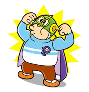 💪 漫画, スーパーヒーロー, マスク, マント, キャラクター, イラスト whatsapp sticker