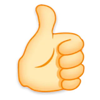 👍 Kciuk w górę, Polubienie, Akceptacja, Emoji, Gest dłoni telegram sticker