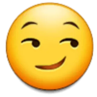 😏 emoji, smirk, face, yellow telegram sticker