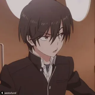 🥢 Anime, Mangá, Personagem, Menino, Uniforme escolar telegram sticker