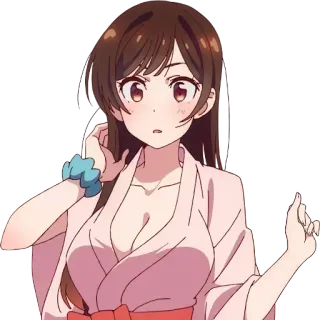 😱 Chizuru Ichinose Rent-A-Girlfriend อนิเมะ, ผู้หญิง, จิซึรุ, น่ารัก, แฟนเช่า, การ์ตูน telegram sticker