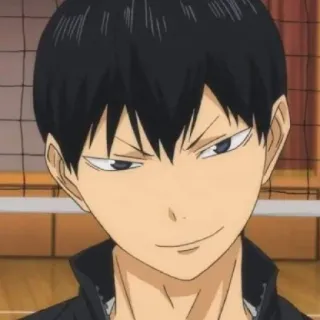 ⚫ Tobio Kageyama Haikyuu!! Аниме, Haikyuu, Тобио Кагеяма, Волейбол, Персонаж telegram sticker