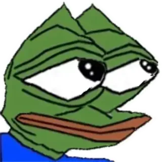 📎 Pepe the Frog pepe, rana, meme, triste, emote whatsapp sticker