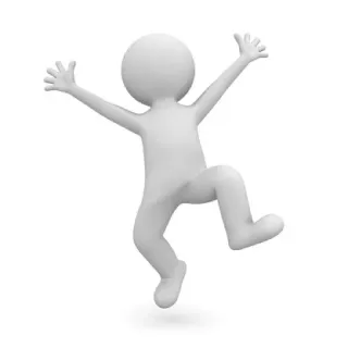 😀 stick figure, joy, celebration, freedom telegram sticker