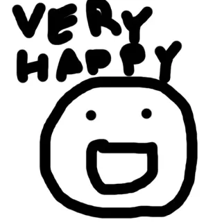 😃 VERY HAPPY fröhlich, Gesicht, Ausdruck, Freude, Lächeln, positiv, heiter telegram sticker