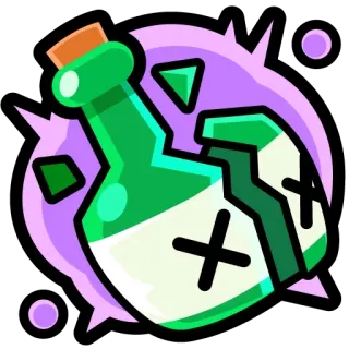 🍾 potion, broken, poison, bottle, green telegram sticker