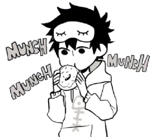 🍩 MUNCH MUNCH MUNCH MUNCH donut, eating, snack, cute, cartoon, munch telegram sticker