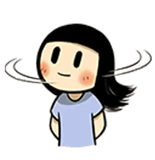 😊 Desenho animado, Menina, Personagem, Fofo, Adesivo telegram sticker
