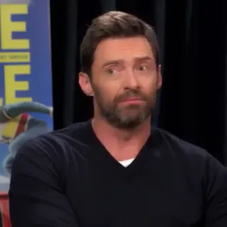 💀 Hugh Jackman actor, celebrity, portrait, person, man whatsapp sticker