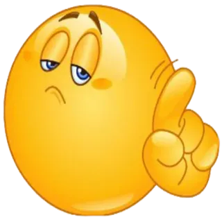 😒 emoji, doigt, expression, visage, jaune whatsapp sticker