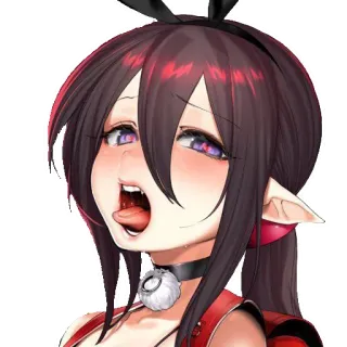 ❤️ anime, ahegao, cartoon, sticker, manga, girl telegram sticker