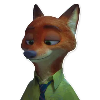 🙂 Nick Wilde Zootopia zorro, zootopia, nick wilde, dibujos animados, disney, animal telegram sticker