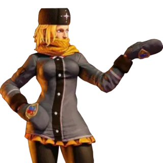 💂 weibliche Figur, Russisch, Militär, Hut, Schal telegram sticker