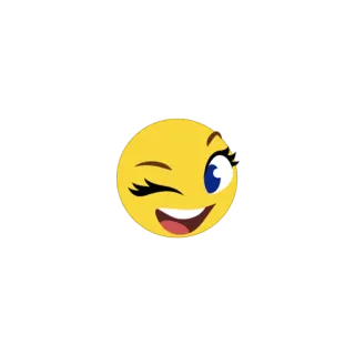 😜 emoticon, emoji, wink, yellow telegram sticker