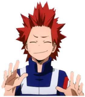 😊 Eijiro Kirishima My Hero Academia 动漫, 切岛, 锐儿郎, 英雄, 红发, 学生 telegram sticker