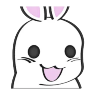 😃 lapin, dessin animé, mignon, animal, autocollant whatsapp sticker
