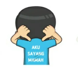 🕴 AKU SAYANG MAMAH любовь, мама, мультфильм, нежность, милый, ребенок, семья telegram sticker