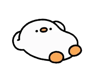 🐣 bebek, lucu, kartun, burung, binatang, mengantuk telegram sticker