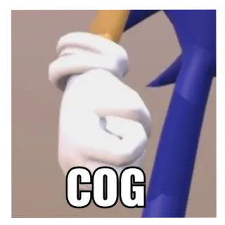 🤲 Sonic the Hedgehog COG sonic, fist, cog, meme, sega telegram sticker