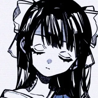 🍙 Anime girl, Manga, Bản vẽ, Phim hoạt hình, Hình minh họa, Đen trắng whatsapp sticker