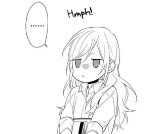 😧 Hmph! Anime, Mangá, Fofo, Garota, Expressão, Desenho, Ilustração whatsapp sticker