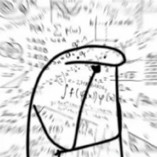 🌟 confused, thinking, math, equations, stick figure whatsapp sticker