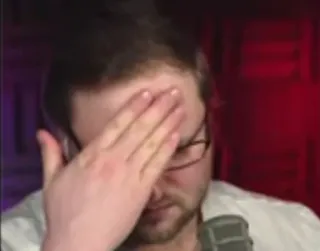 🤦‍♂ frustration, facepalm, disappointment, man, glasses, regret telegram sticker