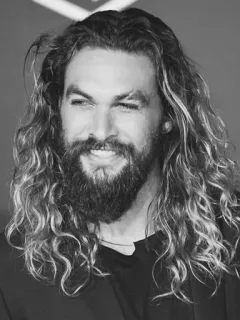 🍻 Jason Momoa Джейсон Момоа, актер, знаменитость, портрет, чёрно-белое telegram sticker