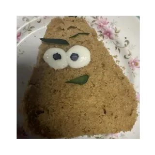 🍞 食べ物, デザート, ケーキ, 目, 面白い, 漫画 telegram sticker