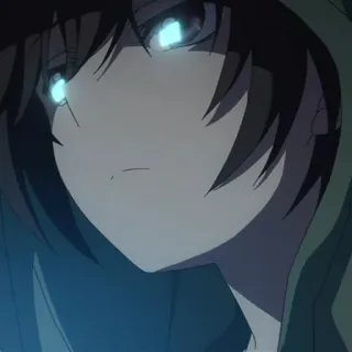 🥀 Anime, Manga, Personnage, Yeux brillants telegram sticker