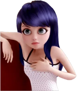 😳 Marinette Dupain-Cheng Miraculous: Tales of Ladybug & Cat Noir Мультфильм, Аниме, Девушка, Персонаж, Маринетт, Леди Баг и Супер-Кот telegram sticker