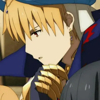 ✨ Gilgamesh Fate/stay night anime, character, golden, royal telegram sticker
