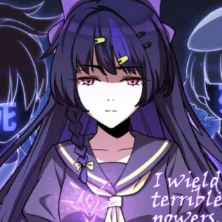 🙃 I wield terrible powers. Anime, Fille, Magie, Pouvoirs, Manga, Violet, Fantaisie whatsapp sticker