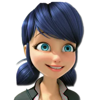 😁 Marinette Dupain-Cheng Miraculous: Tales of Ladybug & Cat Noir Desenho animado, Animação, Adolescente, Menina, Marinette, Miraculous Ladybug telegram sticker