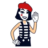 Mime Girl telegram stickers