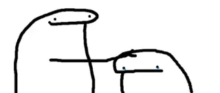 😇 florkofcows, boneco palito, conforto, apoio, meme whatsapp sticker