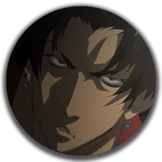 😡 Anime, Marah, Pria, Serius, Ekspresi wajah, Kartun telegram sticker