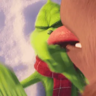 😋 Grinch กริ๊นช์, คริสต์มาส, การ์ตูน, รื่นเริง, ฤดูหนาว, วันหยุด whatsapp sticker