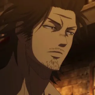 ☘️ Yami Sukehiro Black Clover Anime, Black Clover, Yami Sukehiro, Personnage, Manga telegram sticker