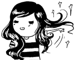 💁 Anime, Kartun, Ilustrasi, Gadis, Kawaii, Lucu, Seni digital telegram sticker