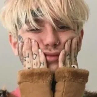 😊 Lil Peep lil peep, แร็ปเปอร์, นักดนตรี, รอยสัก, รอยสักใบหน้า telegram sticker