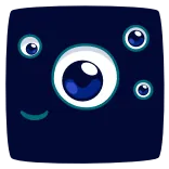 ๐ฆ eye, eyes, blue, cute, sticker, cartoon telegram sticker