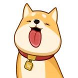 😛 chien, mignon, animal, animal de compagnie, emoji, joyeux telegram sticker